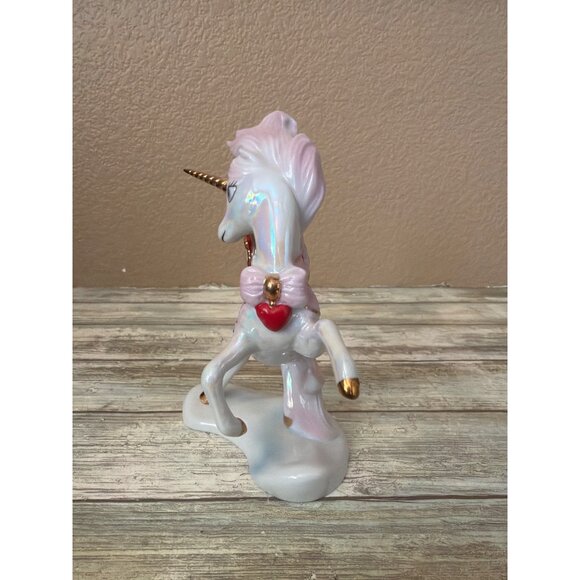 Franklin Mint Treasury of Unicorns -Love Series "Where Loving Hearts Meet" 1990s - Picture 5 of 14